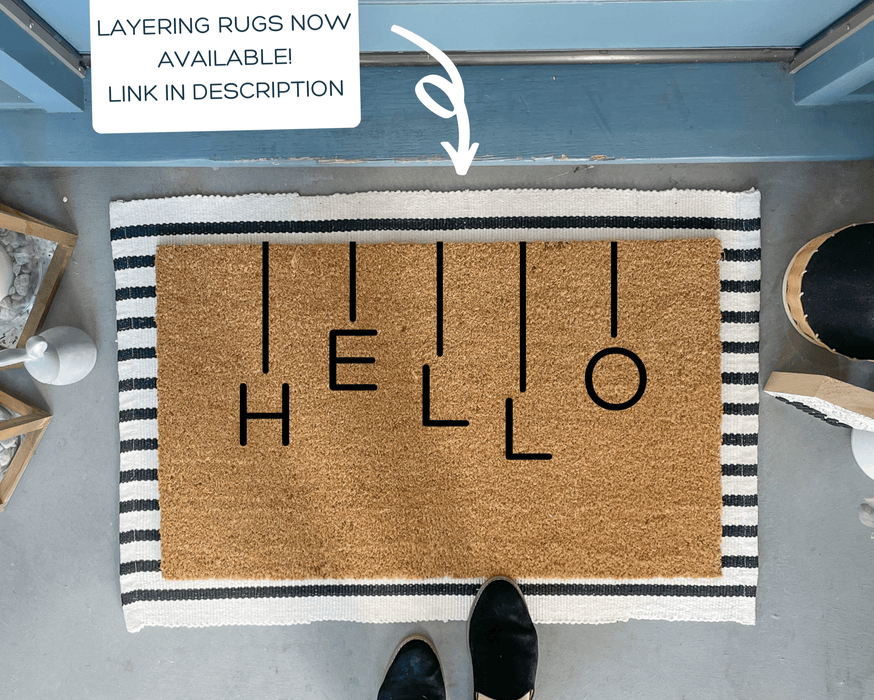 HELLO Doormat - Modern Lines Doormat