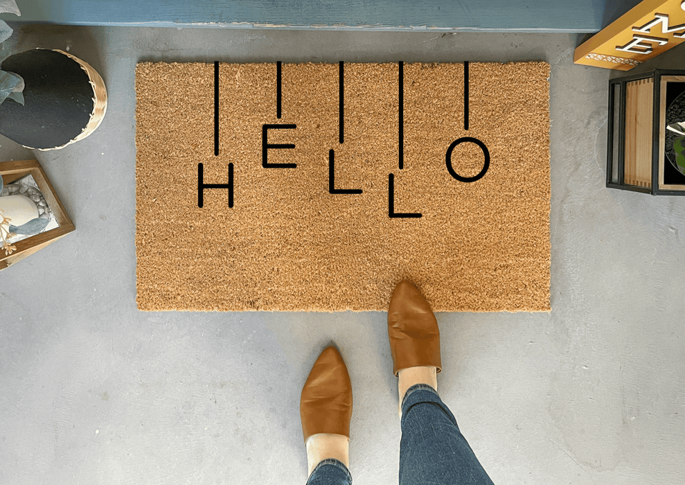 HELLO Doormat - Modern Lines Doormat
