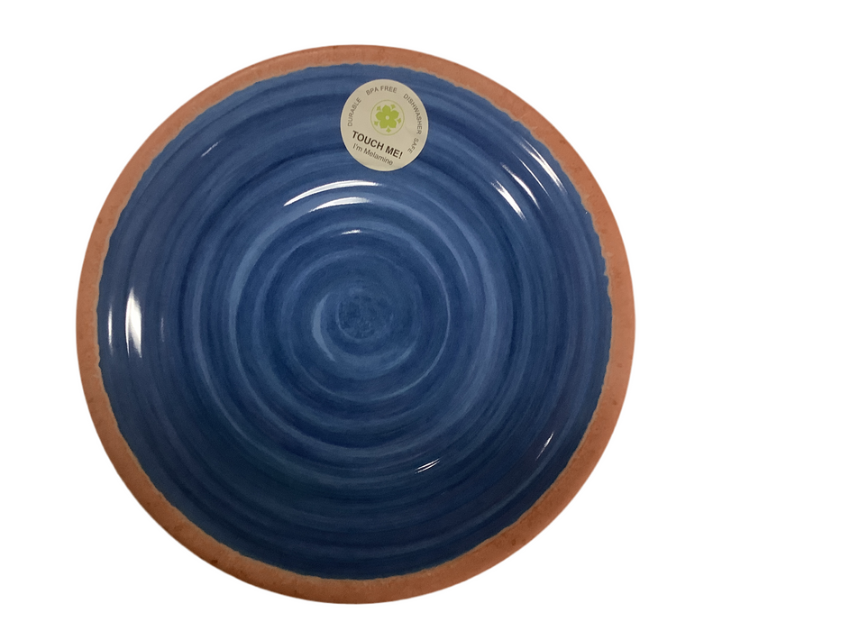 Rustic Swirl Salad Plate-Indigo