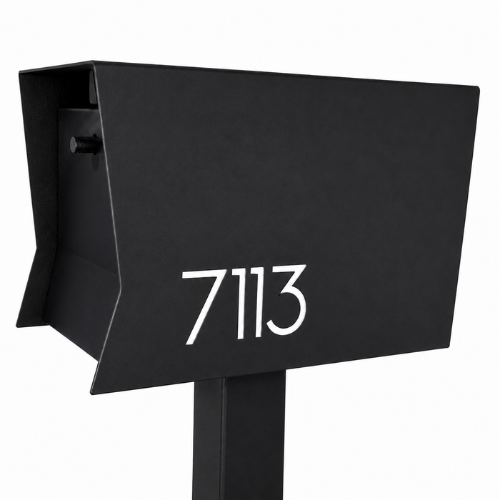 Retrobox-2.0  in TEXTURED MATT JET BLACK - Modern Mailbox