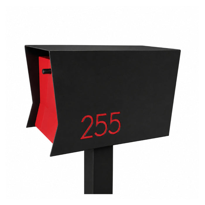 Retrobox-2.0  in TEXTURED MATT JET BLACK - Modern Mailbox