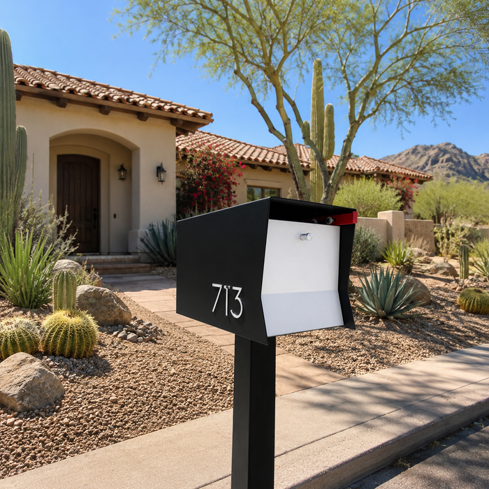 Retrobox-2.0  in TEXTURED MATT JET BLACK - Modern Mailbox