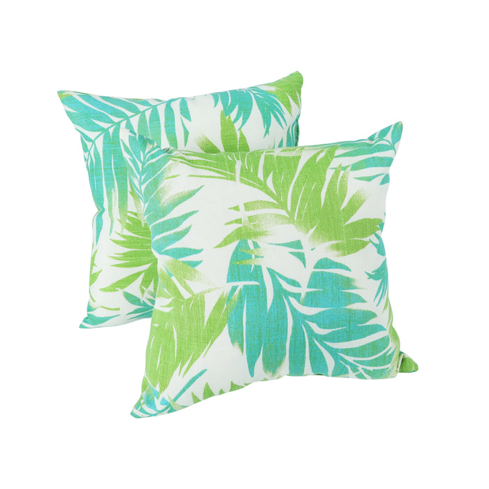 2 Pack Outdoor Throw Pillows, Waterproof & Fade-Resistant (18x18 Inch)