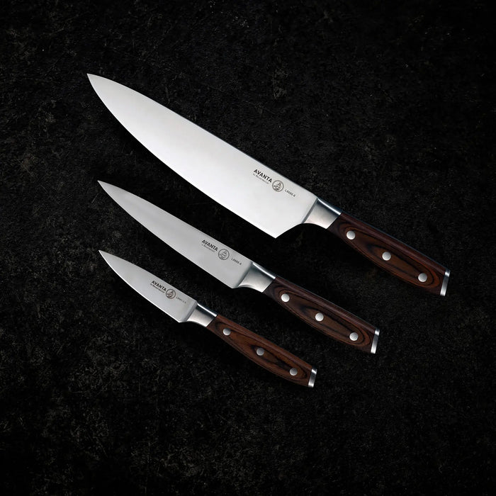 Messermeister Avanta 3 Piece Pakkawood Starter Knife Set