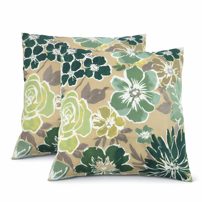 2 Pack Outdoor Throw Pillows, Waterproof & Fade-Resistant