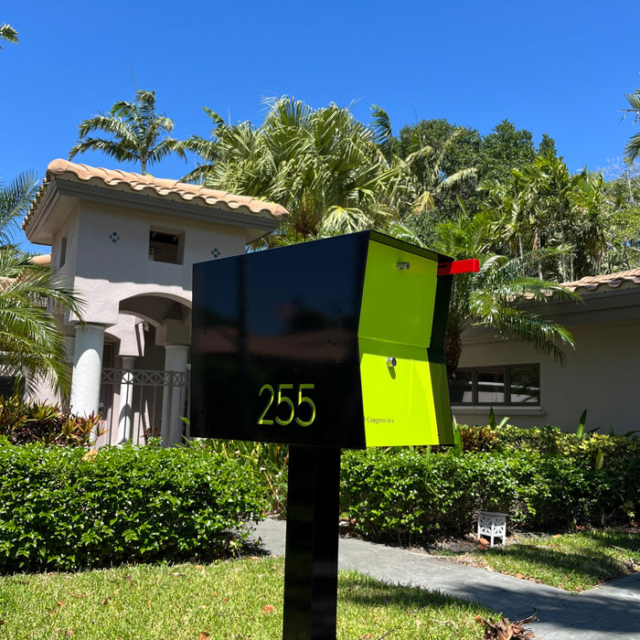 NEW! The Retrobox Locking Package Dropbox in TEXTURED MATT JET BLACK - Modern Mailbox