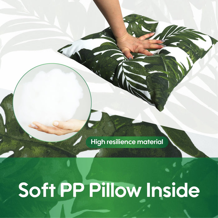 2 Pack Outdoor Waterproof Throw Pillows (18x18 Inch)