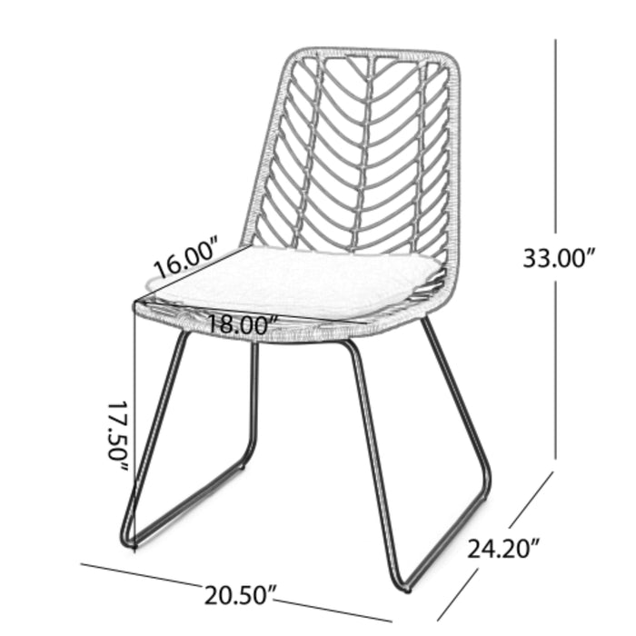 9 PCS Outdoor Wicker Dining Set - Modern Rattan Table and Chairs