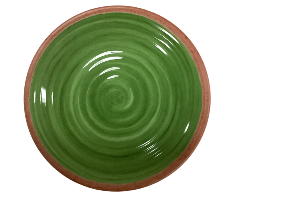 Rustic Swirl Salad Plate-Green