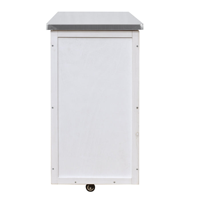 Outdoor Kitchen Island Fir Wood Prep Station