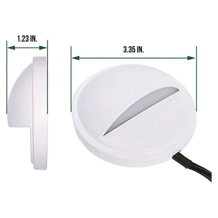 DLA02 4-Pack 2W Low Voltage 2700K Warm White Integrated LED Outdoor Half Moon Deck Lights Package, 12V LED Step Patio Landscape Lights