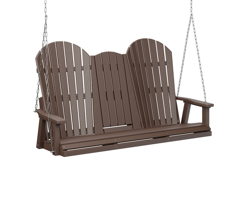 Berlin Gardens Comfo Back Three Seat Console Swing with Zinc Chains