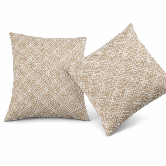 2 Pack Outdoor Throw Pillows, Waterproof & Fade-Resistant Patio Cushions (18x18 Inch)