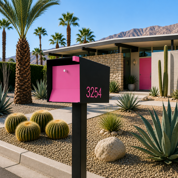 Uptown Box-2.0 in TEXTURED MATT JET BLACK - Modern Mailbox