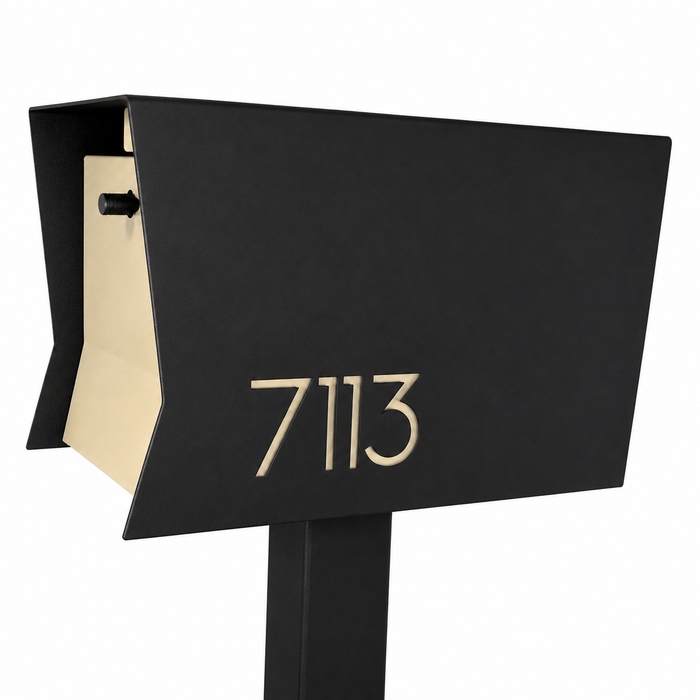 Retrobox-2.0  in TEXTURED MATT JET BLACK - Modern Mailbox