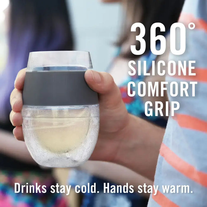 Wine FREEZE™ Insulated Cooling Cup - Translucent Ice Blue