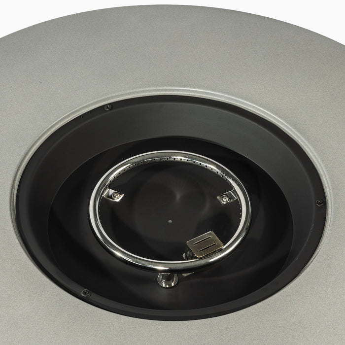 36'' Propane Gas Fire Pit Table - Grey Steel