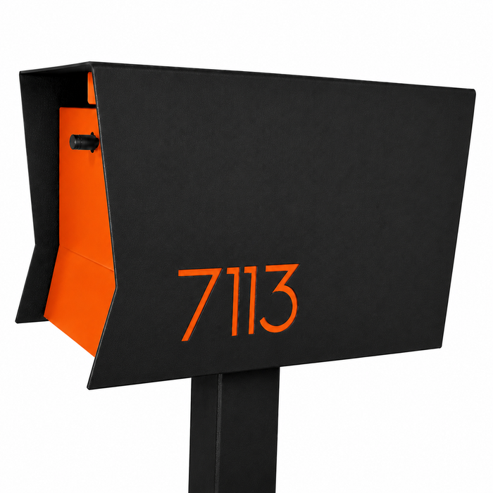 Retrobox-2.0  in TEXTURED MATT JET BLACK - Modern Mailbox