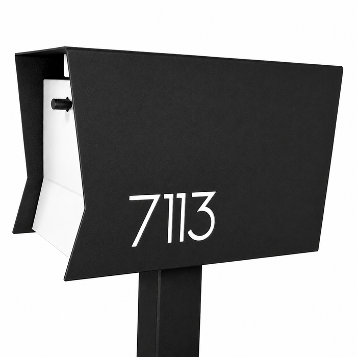 Retrobox-2.0  in TEXTURED MATT JET BLACK - Modern Mailbox