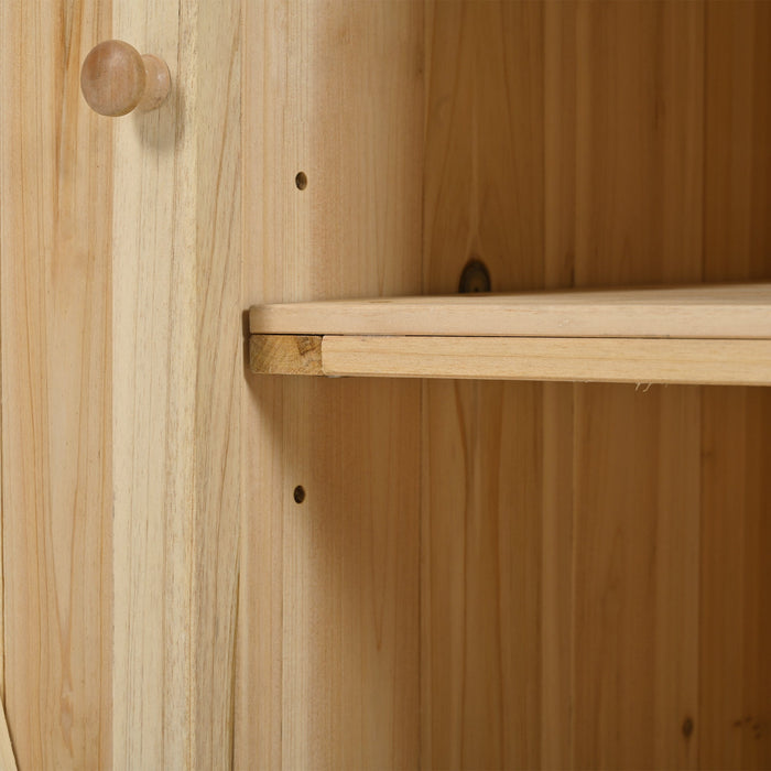 Outdoor Kitchen Island Fir Wood Kitchen Island with Stainless Steel Top