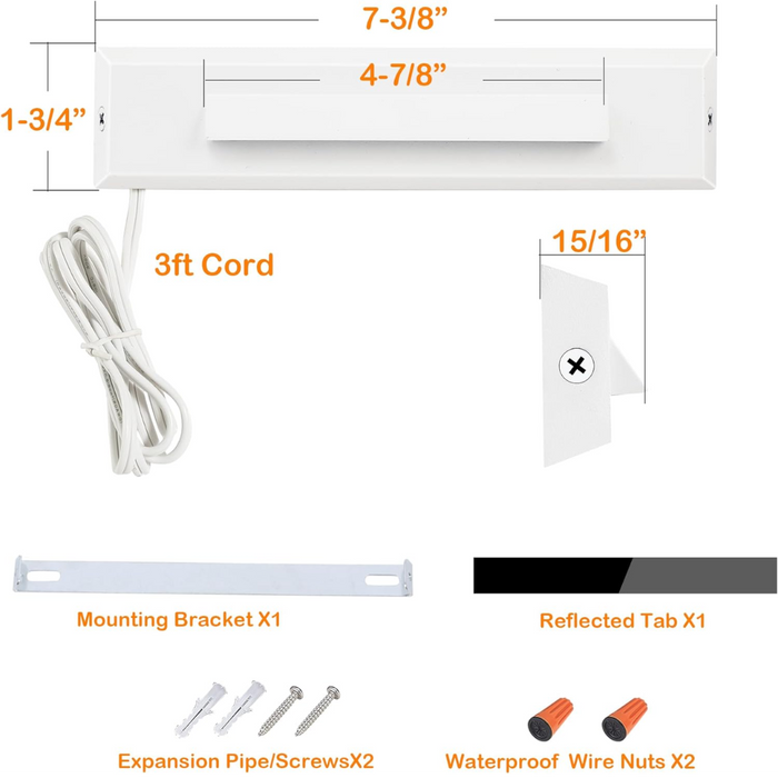 STLA07 6 Pack Low Voltage 3CCT 2700K/4000K/6000K LED Step Lights Outdoor, 2.5W Accent Lighting Fixtures