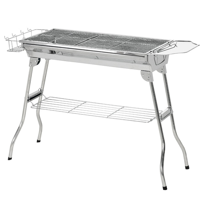 Outsunny Charcoal Grill Stainless Steel Portable Folding BBQ