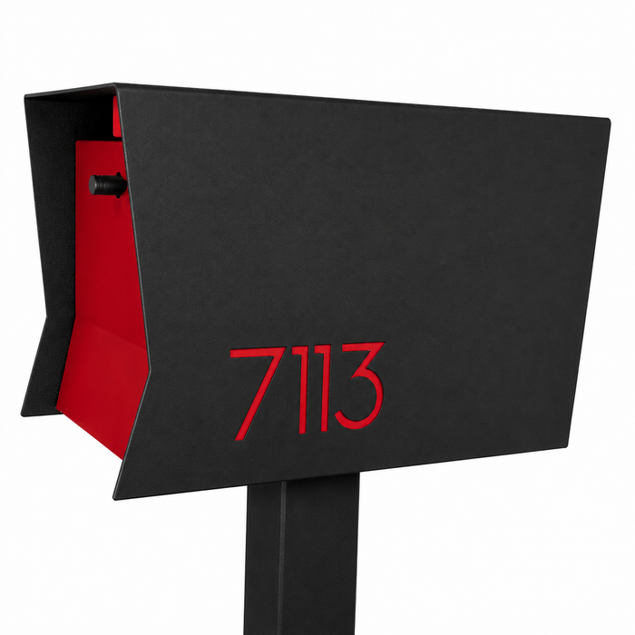 Retrobox-2.0  in TEXTURED MATT JET BLACK - Modern Mailbox
