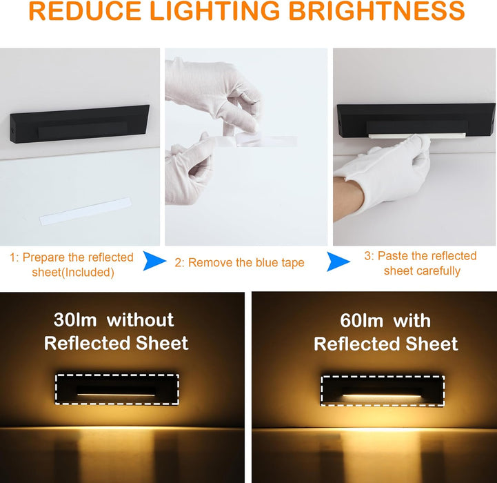 STLA07 6 Pack Low Voltage 3CCT 2700K/4000K/6000K LED Step Lights Outdoor, 2.5W Accent Lighting Fixtures