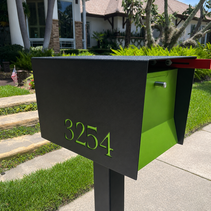 Uptown Box-2.0 in TEXTURED MATT JET BLACK - Modern Mailbox