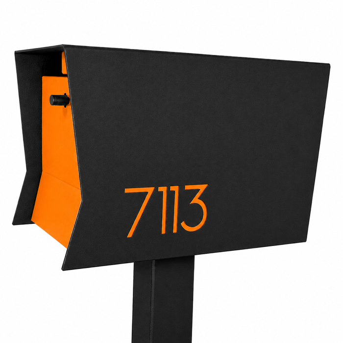 Retrobox-2.0  in TEXTURED MATT JET BLACK - Modern Mailbox