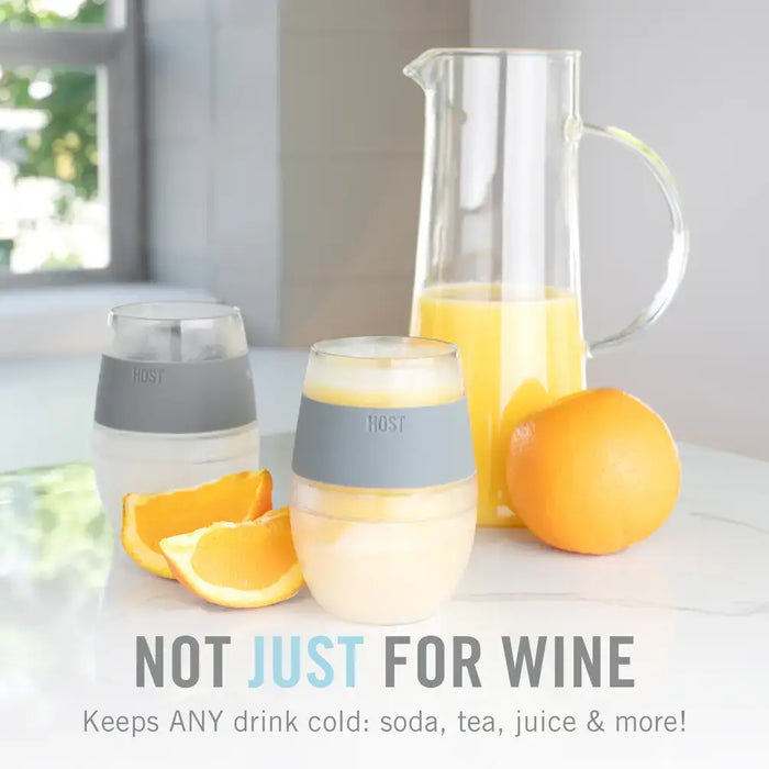 Wine FREEZE™ Cooling Cup Insulated w/ Cooling Gel - Gray