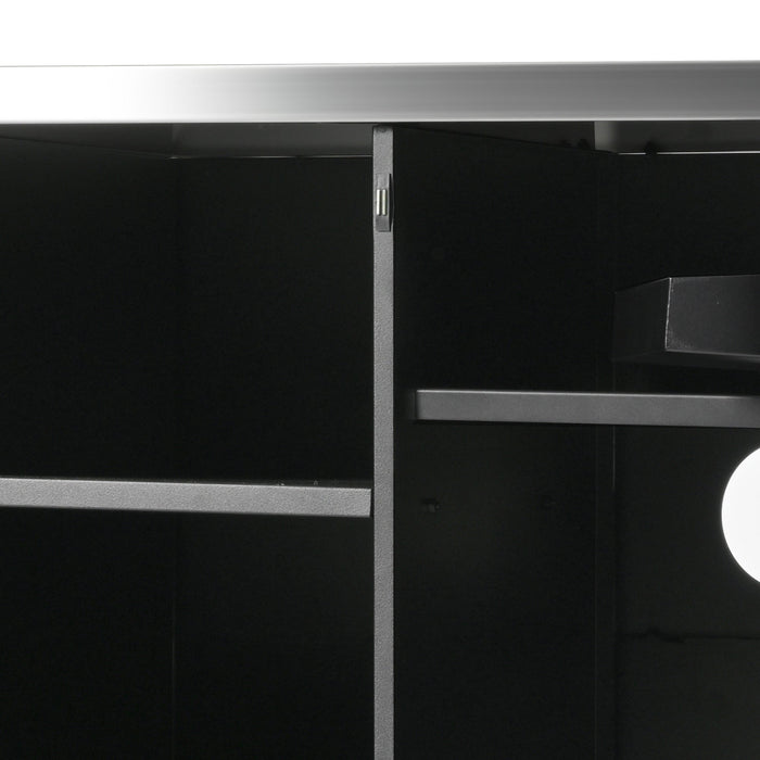 K&K 55.5" Outdoor Kitchen Island with Sink