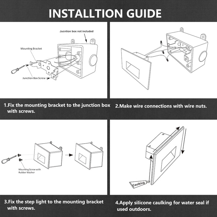 STRA06 6-Pack 4W 12V RGB LED 2700K-6000K. 5-Inches Low Voltage LED Outdoor Deck Lights Package, Step Horizontal Patio Landscape Lights with Remote Control