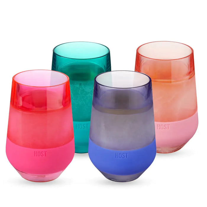 Wine FREEZE™ XL Cooling Cups - Asst Tinted Colors - Set of 4