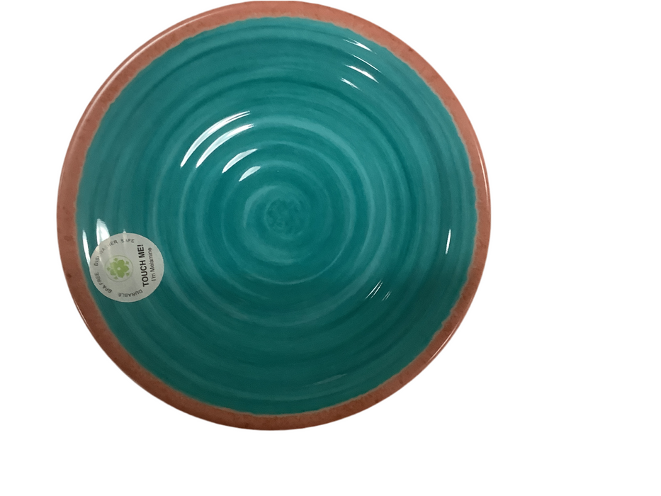 Rustic Swirl Salad Plate-Turquoise