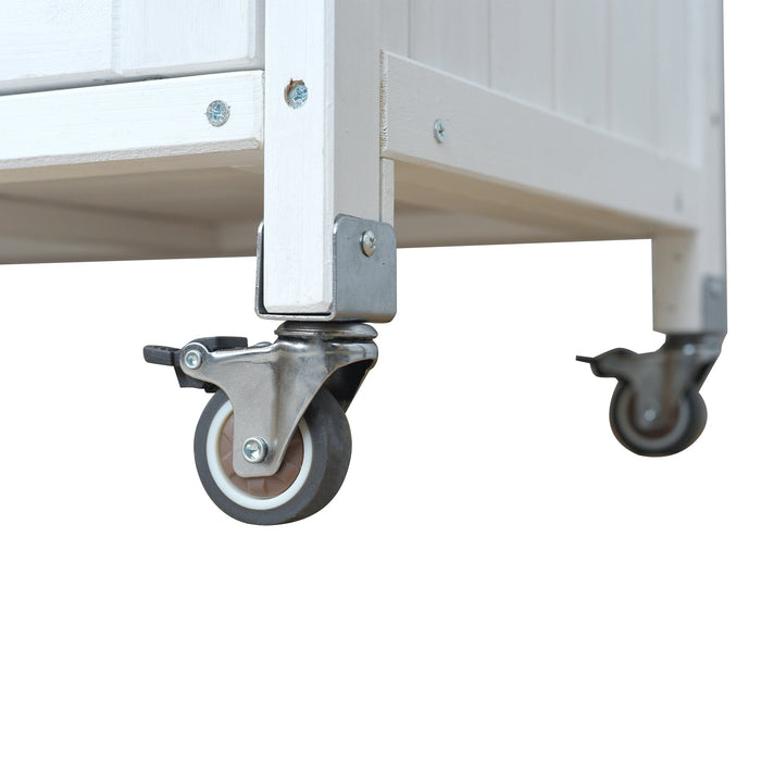 Foldable Outdoor Kitchen Island Patio Cart with Storage