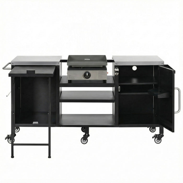 K&K 72.4' Large Grill Table for Big Green Egg