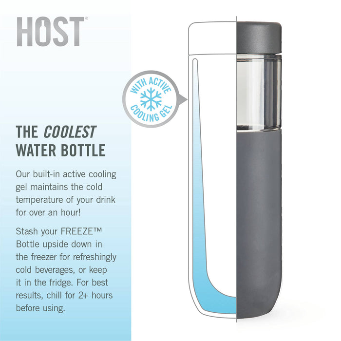 FREEZE™ Bottle Insulated w/ Active Cooling Gel - Gray