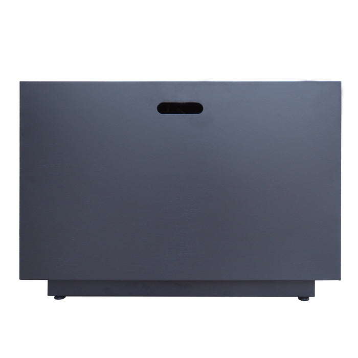 Outdoor Patio Propane Fire Pit 24" H x 31" W Square Iron Gas-burning Fire Pit