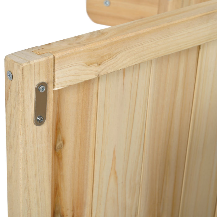 Outdoor Kitchen Island Fir Wood Kitchen Island with Stainless Steel Top