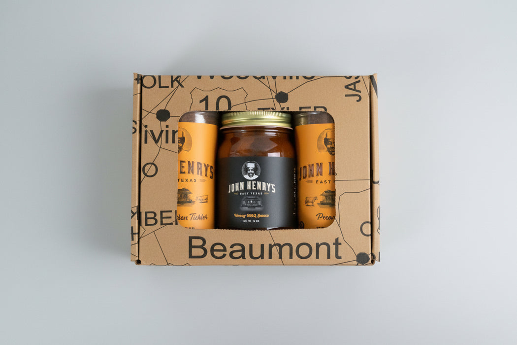 John Henry Piney Wood Gift Box - 2 Rub 1 Sauce