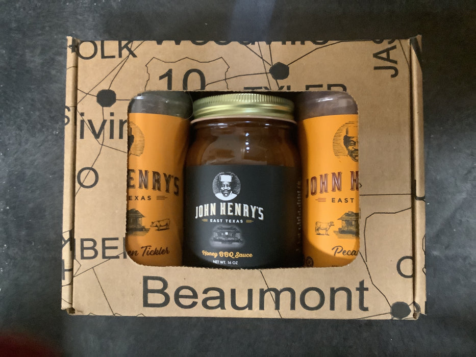 John Henry Piney Wood Gift Box - 2 Rub 1 Sauce