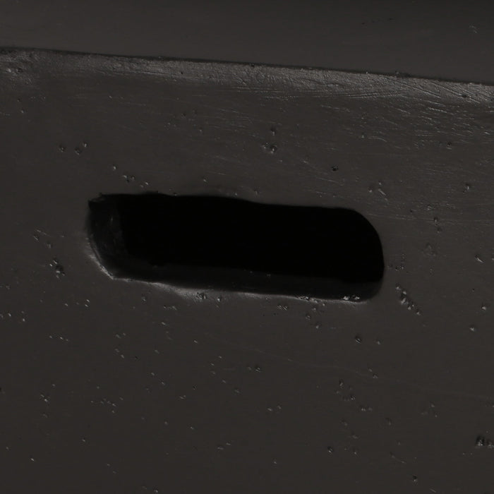 Outdoor 29' Square MgO Wood-Burning Fire Pit, Dark Gray