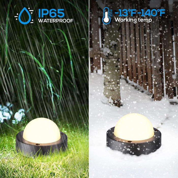 ALD10 6-Pack 2700K Warm White Integrated LED 4.5W Outdoor Deck Lights Package, 12V Low Voltage Landscape Pathway Lights