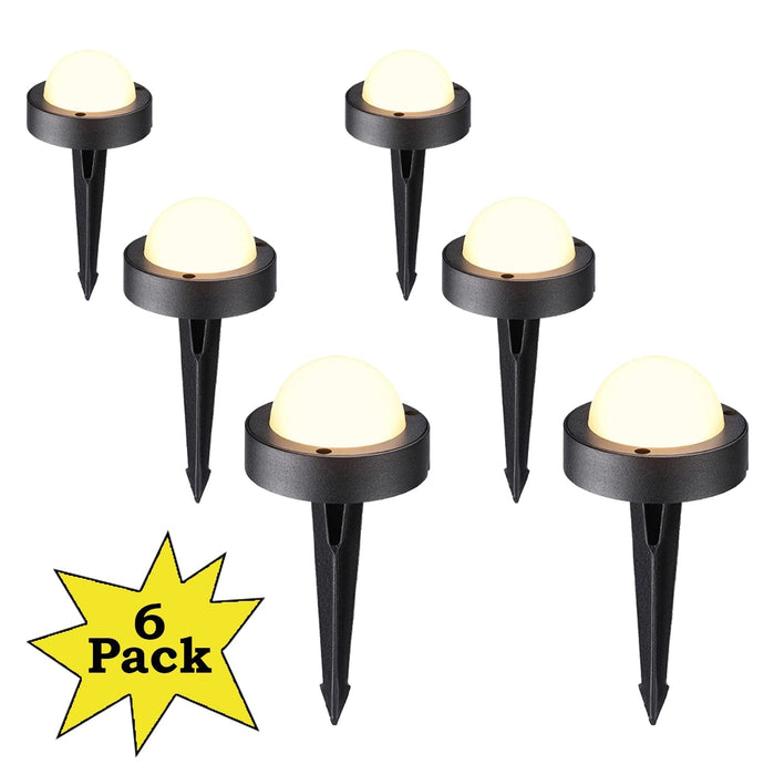 ALD10 6-Pack 2700K Warm White Integrated LED 4.5W Outdoor Deck Lights Package, 12V Low Voltage Landscape Pathway Lights