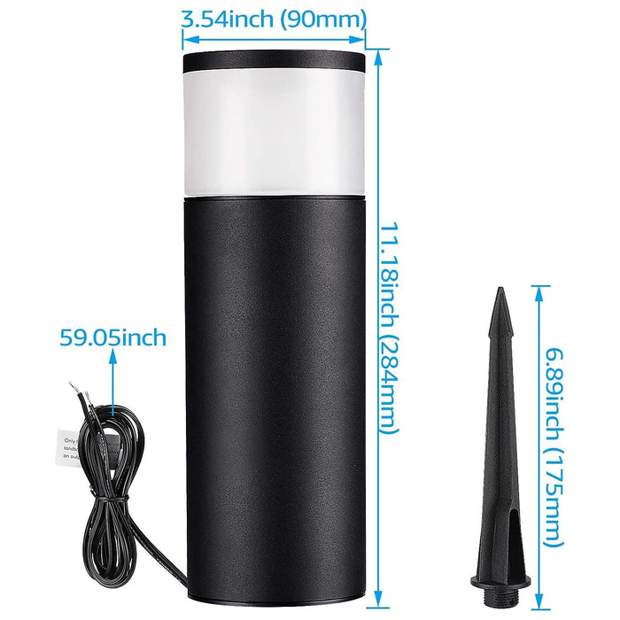 ALPR08 8-Pack RGB LED Landscape Pathway Lights Package, 4.5W Low Voltage 12V Bollard Outdoor Landscape Lighting