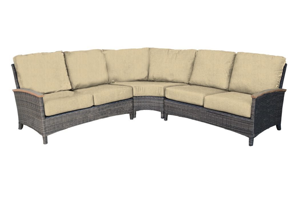 Three Birds Casual Bella Sectional Right Facing Settee Side Facing Armchair
