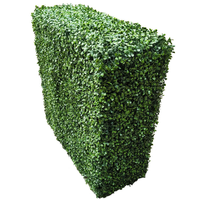 Premium Two Tone Green Artificial Boxwood Hedge 40"L x 40"H Commercial Grade UV Resistant