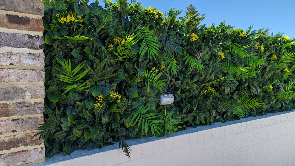 Luxury Flowering Hawaiian Sunrise Artificial Vertical Garden 40" x 40" 11SQ FT Commercial Grade UV Resistant