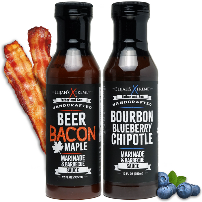 Beer Bacon Maple & Bourbon Blueberry Chipotle BBQ Set